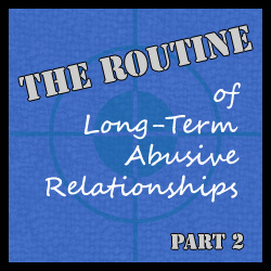 Die Routine ermöglicht es, eine langfristige missbräuchliche Beziehung über Jahre hinweg fortzusetzen. Jedes dieser Gefühle oder Verhalten könnte auf eine missbräuchliche Beziehung hindeuten.