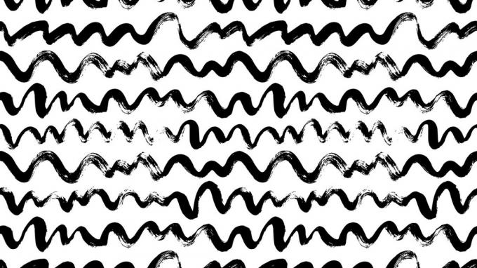 Hand gezeichnetes nahtloses Muster der Wellenlinien. Pinsel Grunge Vektor Textur. Schwarze Kritzeleien auf weißem Hintergrund. Abstrakte Pinselstriche Freihandzeichnen. Tintenpackpapier, monochromes Textildesign.
