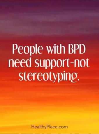 Zitat über BPD - Menschen mit BPD brauchen Unterstützung - keine Klischees.