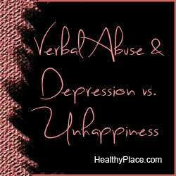 Verbaler Missbrauch und Depression wirken zusammen, um Sie in einer toxischen Beziehung zu halten. Bevor Sie die Depression bemerken, fühlen Sie sich unglücklich. Was kannst du tun? 