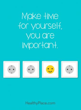 Zitat zur psychischen Gesundheit - Nehmen Sie sich Zeit für sich selbst, Sie sind wichtig.