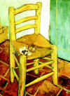 Van Goghs Gemälde eines Stuhls und einer Pfeife
